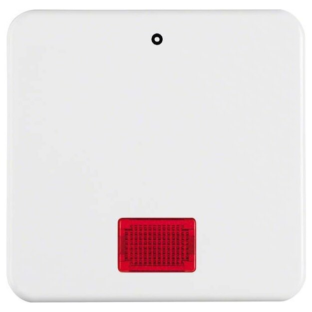 Berker 155809 Wippe mit Roter Linse und Aufdruck 0 wg Unterputz IP44 Polarweiß glänzend