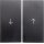 Berker 16251606 Wippe 2-fach mit Aufdruck Symbol Pfeil S.1/B.3/B.7 Anthrazit matt