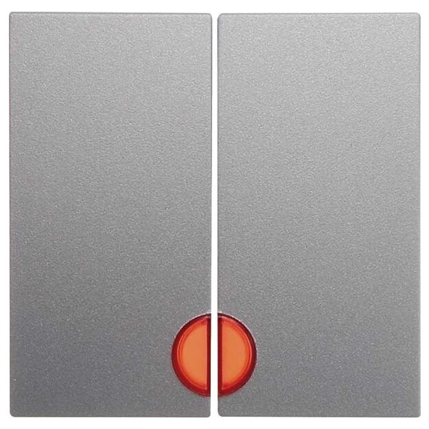 Berker 16271404 Wippe 2-fach mit Roter Linse S.1/B.3/B.7 Alu matt