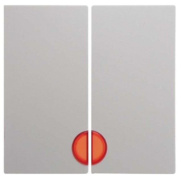 Berker 16271909 Wippe 2-fach mit Roter Linse S.1/B.3/B.7 Polarweiß matt