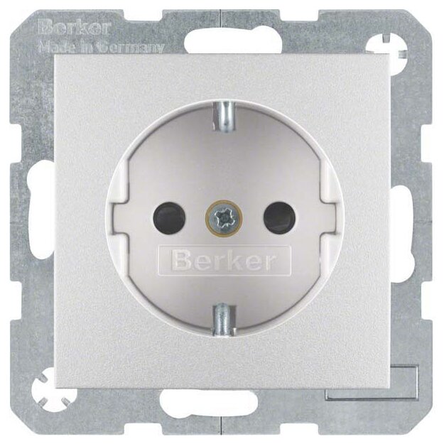 Berker 47231404 Steckdose SCHUKO mit erhöhtem Berührungsschutz S.1/B.3/B.7 Alu matt lackiert
