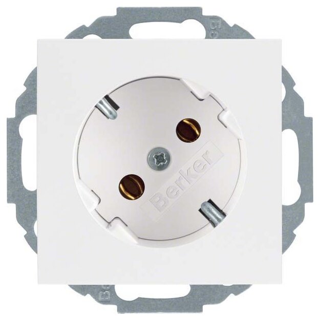 Berker 47271909 Steckdose SCHUKO 45° S.1/B.3/B.7 Polarweiß matt