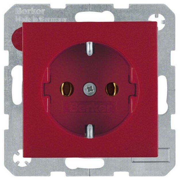 Berker 47431912 Steckdose SCHUKO S.1/B.3/B.7 Rot matt