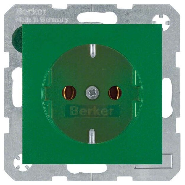 Berker 47431913 Steckdose SCHUKO S.1/B.3/B.7 Grün matt