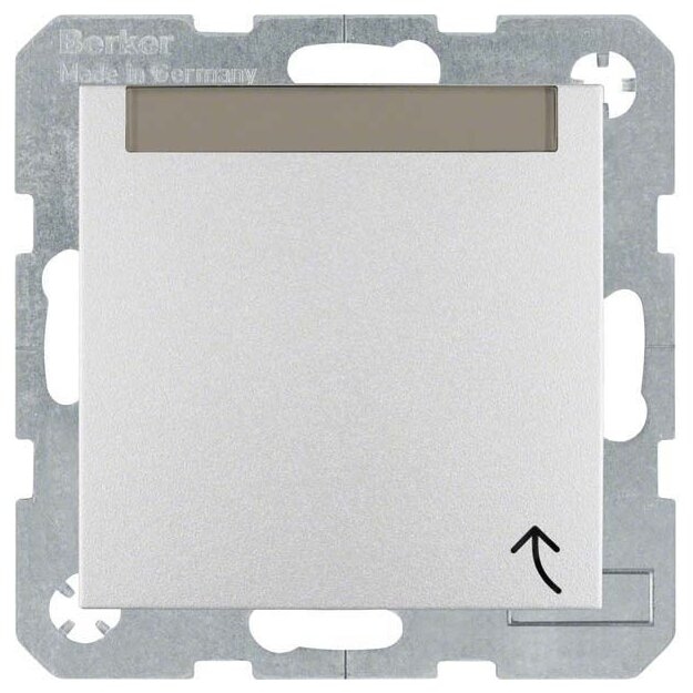 Berker 47461404 Steckdose SCHUKO mit Klappdeckel Beschriftungsfeld u erhöhter Berührungsschutz S.1/B.3/B.7 Alu matt