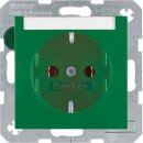 Berker 47501903 Steckdose SCHUKO mit Beschriftungsfeld...
