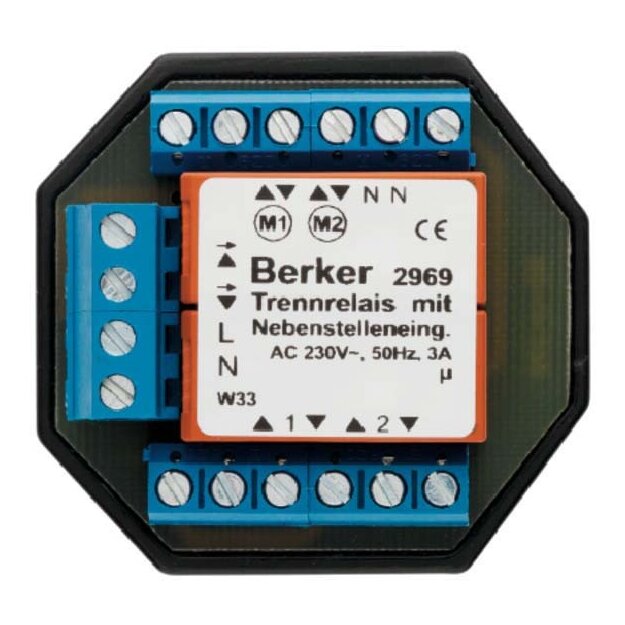 Berker 2969 RolloTec Trennrelais Hauselektronik Grau