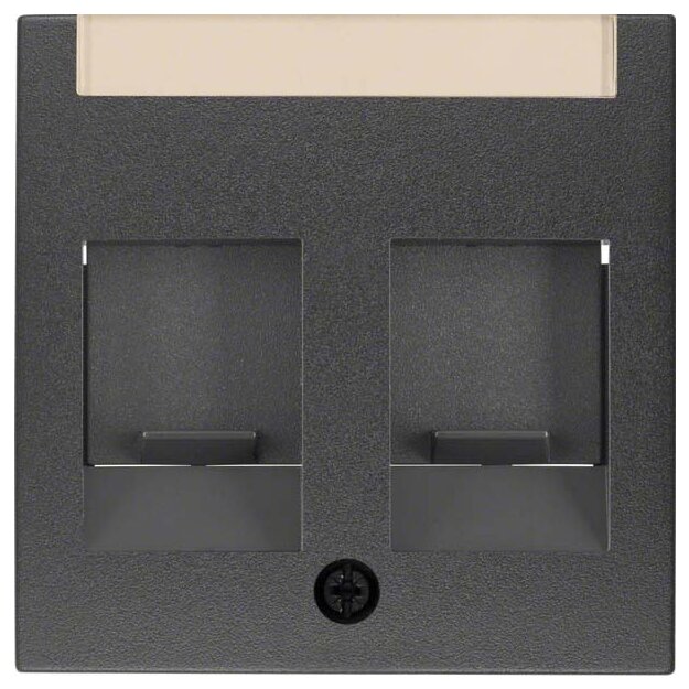 Berker 11811606 Zentralstück mit Staubschutzschiebern und Beschriftungsfeld S.1/B.3/B.7 Anthrazit matt
