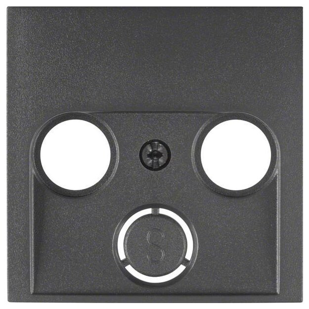 Berker 12031606 Zentralstück für Antennen-Steckdose 2- und 3-Loch S.1/B.3/B.7 Anthrazit matt