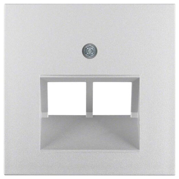 Berker 14091404 Zentralstück für UAE Steckdose 2-fach S.1/B.3/B.7 Alu matt