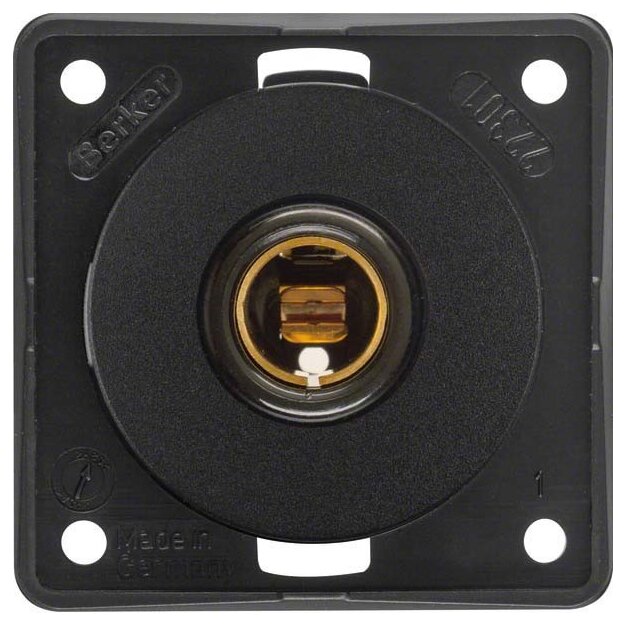Berker 9451705 Steckdose 12 V Integro Modul-Einsätze Schwarz matt