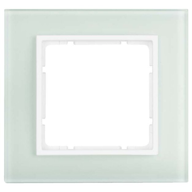 Berker Rahmen Glas B.7 1-fach Polarweiß/Polarweiß matt 10116909 (1er)