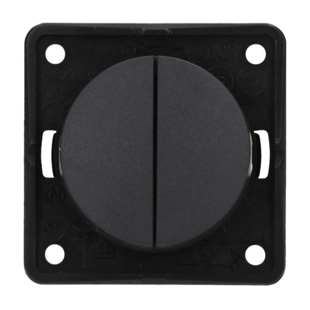 Berker 936552505 Serienschalter gemeinsame Eingangsklemme Integro Flow/Pure Anthrazit matt