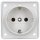 Berker 941852502 Steckdose SCHUKO mit Schraubklemmen Integro Modul-Einsätze Polarweiß matt