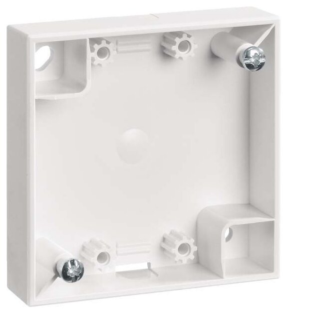 Berker 911522529 Aufbau-Gehäuse flach Aufputz Integro Flow/Pure Polarweiß glänzend
