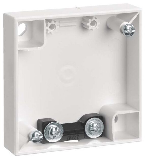 Berker 911522559 Aufbau-Gehäuse flach Aufputz Integro Flow/Pure Polarweiß glänzend