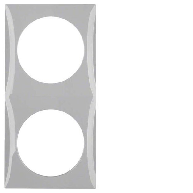Berker 918262507 Rahmen 2-fach Integro Flow Grau glänzend