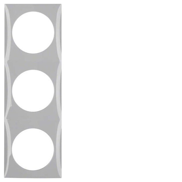 Berker 918192507 Rahmen 3-fach Integro Flow Grau glänzend