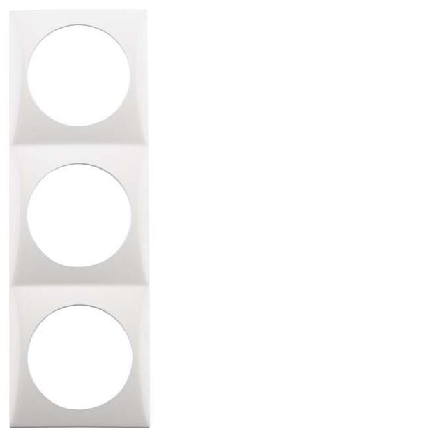 Berker 918192519 Rahmen 3-fach Integro Flow Polarweiß glänzend