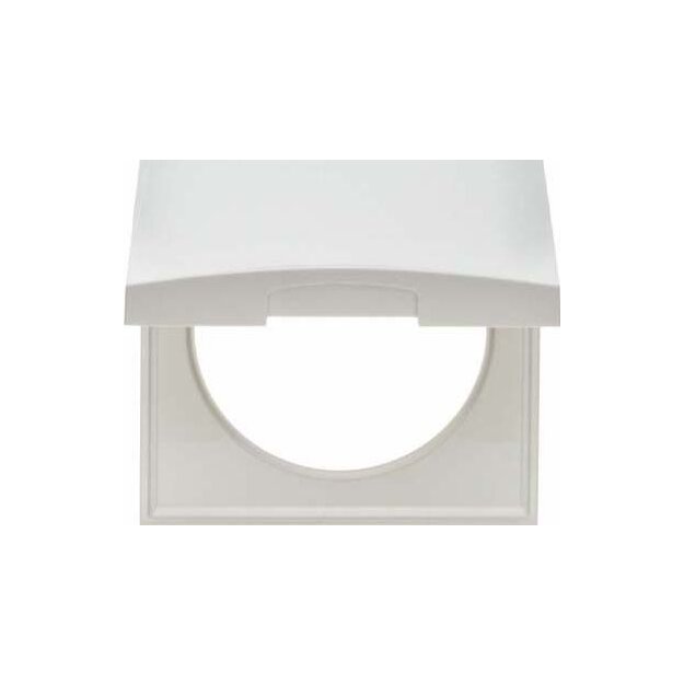 Berker 918282509 Rahmen mit Klappdeckel Integro Flow/Pure Polarweiß glänzend