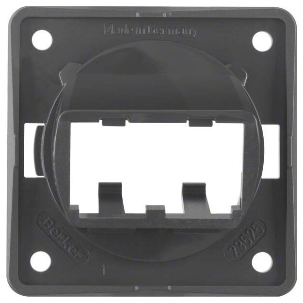 Berker 945592505 Tragplatte 2-fach für MINI-COM Module Integro Modul-Einsätze Anthrazit glänzend