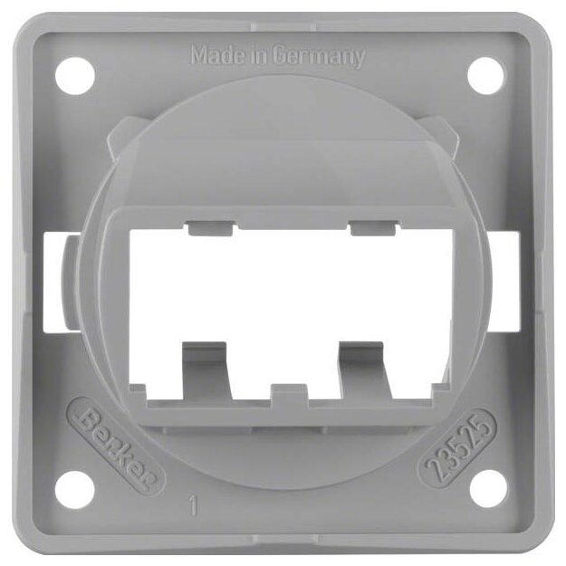 Berker 945592507 Tragplatte 2-fach für MINI-COM Module Integro Modul-Einsätze Grau glänzend