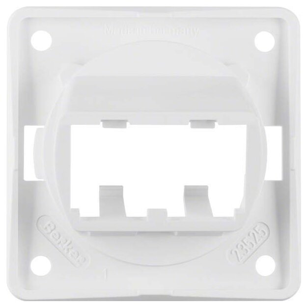 Berker 945592509 Tragplatte 2-fach für MINI-COM Module Integro Modul-Einsätze Polarweiss glänzend