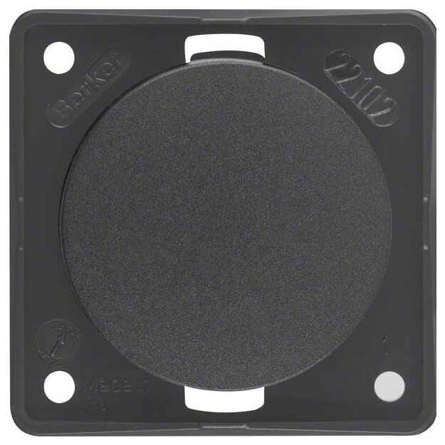 Berker 945162505 Blindverschluss Integro Flow Anthrazit matt
