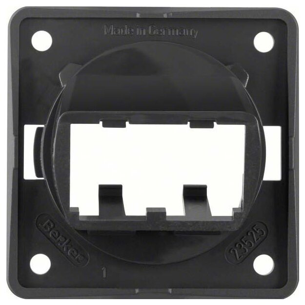 Berker 9455905 Tragplatte 2-fach für MINI-COM Module Integro Modul-Einsätze Schwarz glänzend