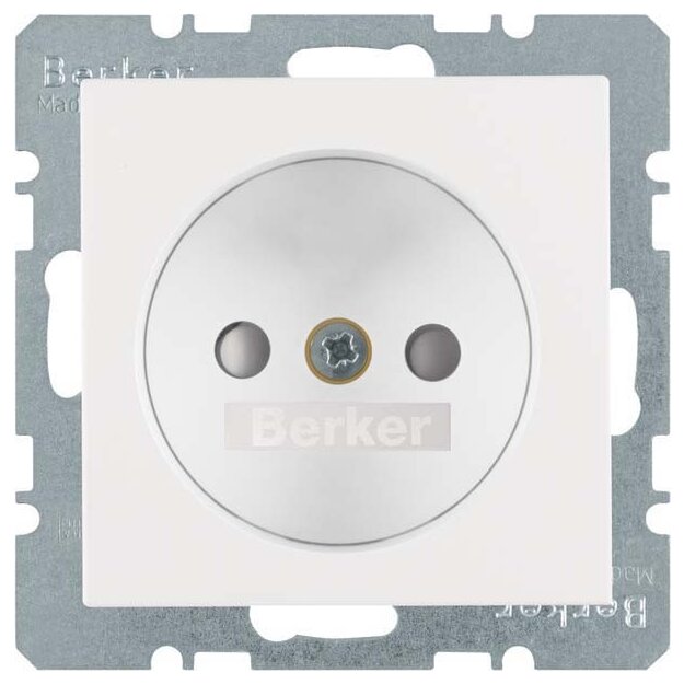 Berker 6167031909 Steckdose ohne Schutzkontakt S.1/B.3/B.7 Polarweiß matt
