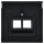 Busch-Jaeger 1803-02-81 Zentralscheibe 2-fach (Thermoplast) Anthrazit Busch-dynasty® 2CKA001710A3615