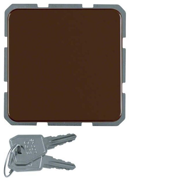 Berker 476301 Steckdose SCHUKO mit Klappdeckel und Schloss wg Unterputz IP44 Braun glänzend