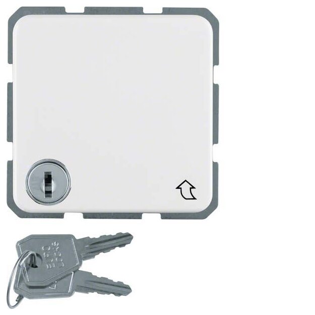 Berker 476309 Steckdose SCHUKO mit Klappdeckel und Schloss wg Unterputz IP44 Polarweiß glänzend