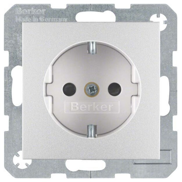 Berker 41231404 Steckdose SCHUKO mit erhöhtem Berührungsschutz S.1/B.3/B.7 Alu matt lackiert