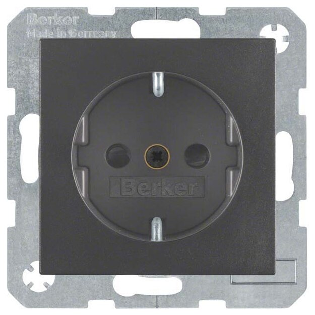 Berker 41231606 Steckdose SCHUKO mit erhöhtem Berührungsschutz S.1/B.3/B.7 Anthrazit matt