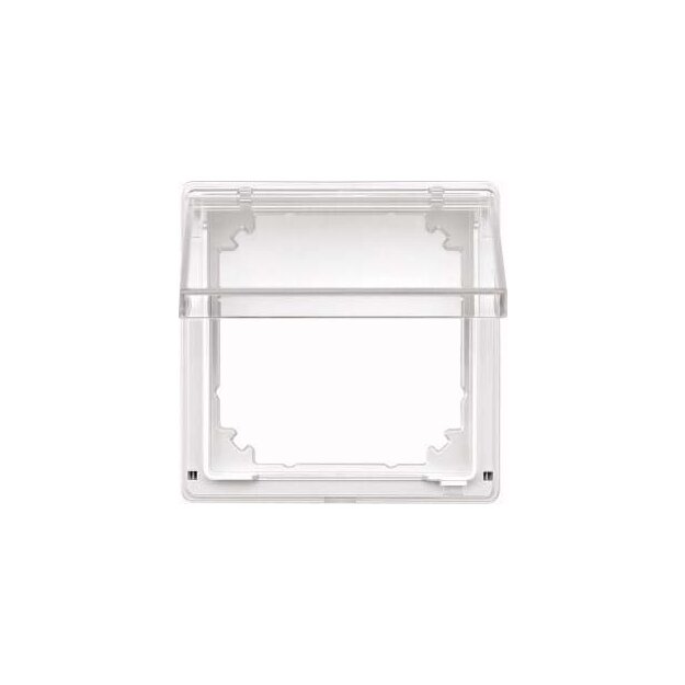 Merten 516919 Zwischenring mit transparentem Klappdeckel Polarweiß AQUADESIGN
