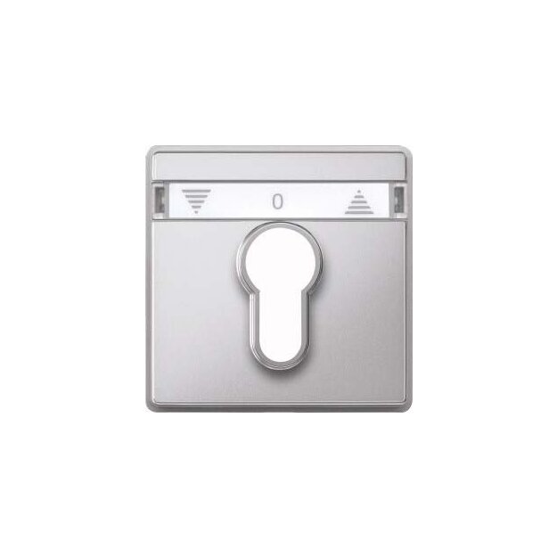 Merten 348260 Zentralplatte für Rollladen-Tast-Rastschalter-Einsätze Aluminium AQUADESIGN