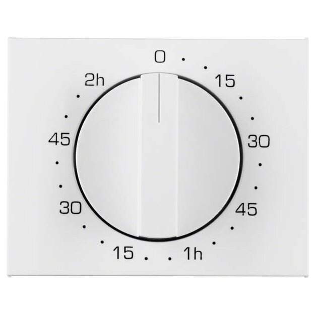 Berker 16357109 Zentralstück mit Regulierknopf für mechanische Zeitschaltuhr K.1 Polarweiß glänzend