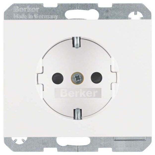 Berker 41357009 Steckdose SCHUKO mit erhöhtem Berührungsschutz K.1 Polarweiß glänzend