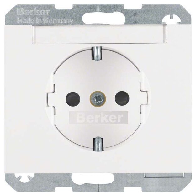 Berker 47357009 Steckdose SCHUKO mit erhöhtem Berührungsschutz K.1 Polarweiß glänzend