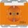 Berker 47397114 Steckdose SCHUKO mit Beschriftungsfeld und Aufdruck K.1/K.5 Orange glänzend
