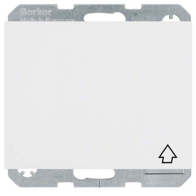 Berker 6765777109 Steckdose mit Schutzkontaktstift und Klappdeckel SLK K.1 Polarweiß glänzend
