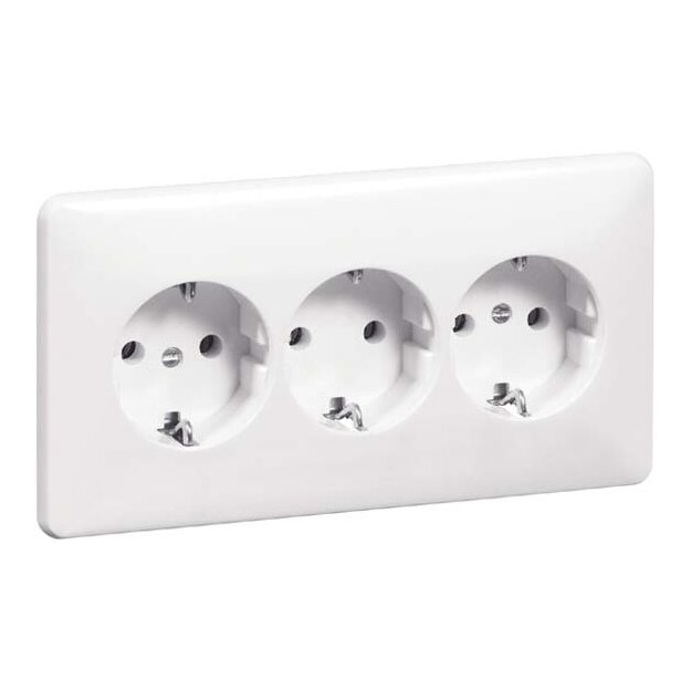 Peha 00498811 Standard Steckdose SCHUKO 3-fach Weiß