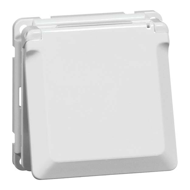 Peha 00602111 Compacta Steckdose SCHUKO Einbau Reinweiß mit Klappdeckel