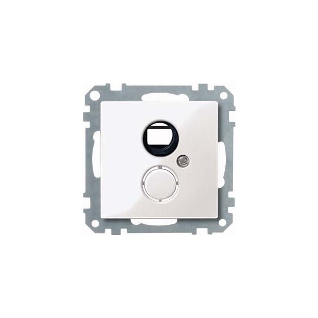 Merten 469119 Zentralplatte für BNC/TNC-Buchse Polarweiß glänzend System M