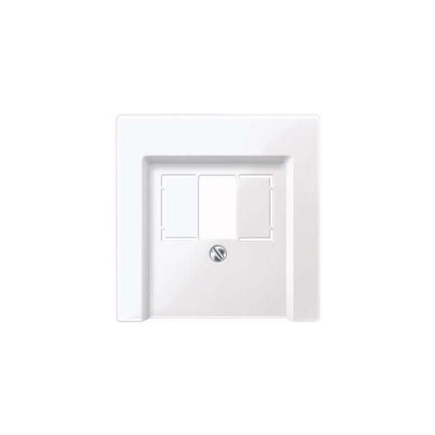 Merten 296025 Zentralplatte für TAE/Audio/USB Aktivweiß glänzend System M