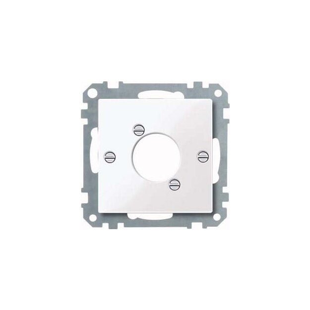 Merten 468025 Zentralplatte für Audio-Steckverbinder XLR Aktivweiß glänzend System M