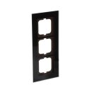 Busch-Jaeger 1723-825 Abdeckrahmen 3-fach Rahmen (Glas) Glas Schwarz carat® 2CKA001754A4324