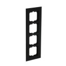 Busch-Jaeger 1724-825 Abdeckrahmen 4-fach Rahmen (Glas) Glas Schwarz carat® 2CKA001754A4325