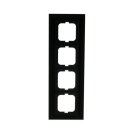 Busch-Jaeger 1724-825 Abdeckrahmen 4-fach Rahmen (Glas) Glas Schwarz carat® 2CKA001754A4325